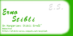 erno stibli business card